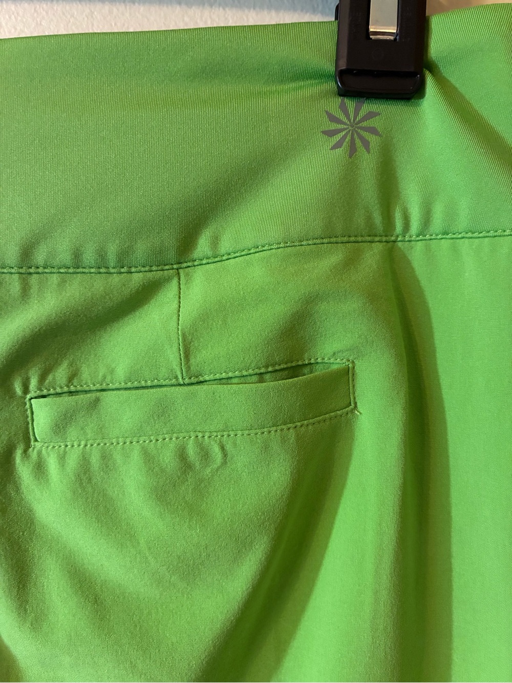 Vintage Athleta Swift Zip Skort Lime Green Floral Athletic Tennis Golf Skirt 8 - Picture 8 of 11